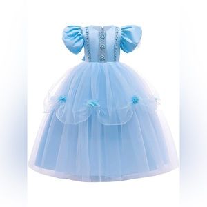 This is a Cinderella themed dress for ages 10-11